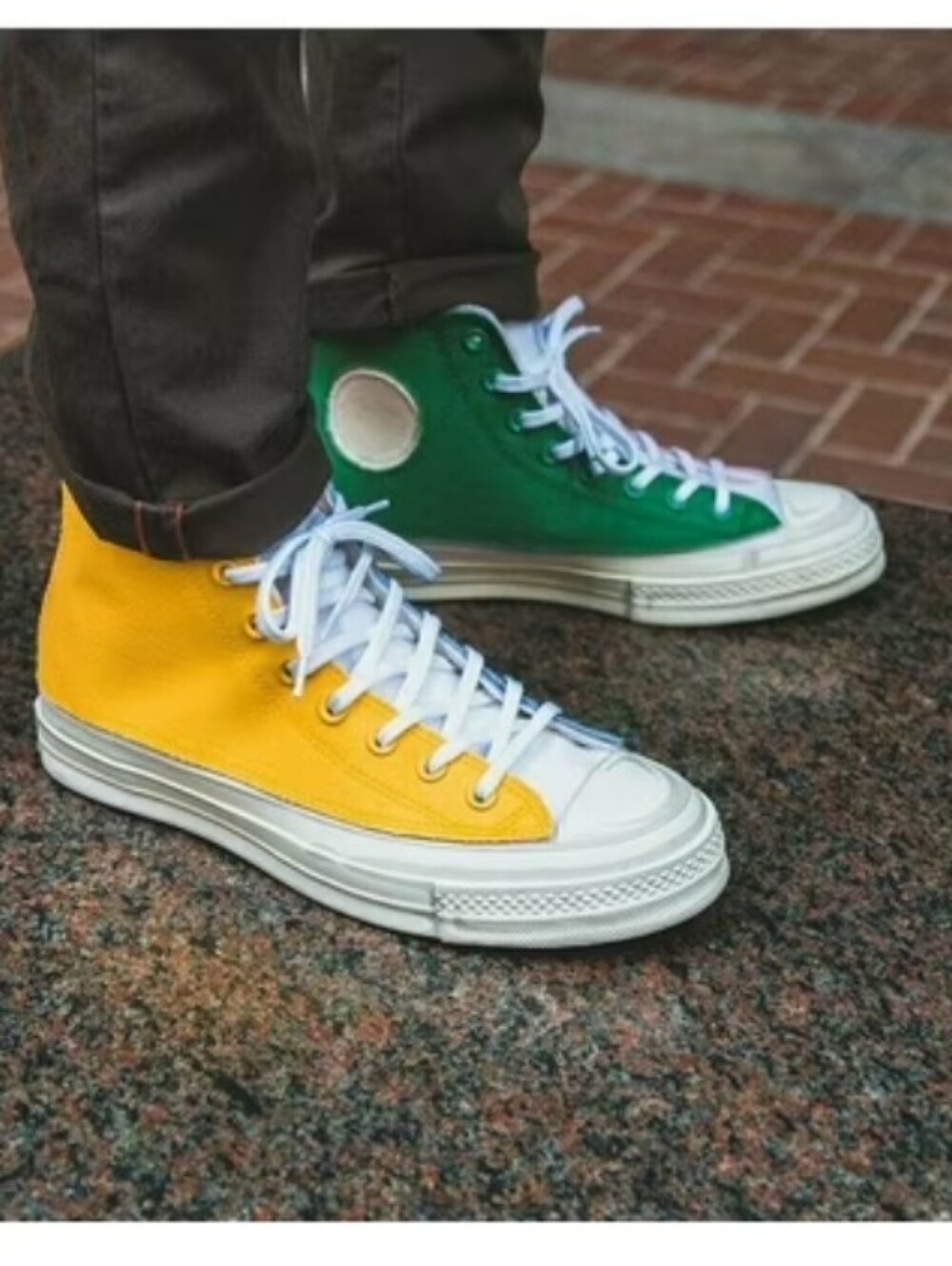 Converse Chuck Taylor All Star High-Top Sneakers - Yellow & Green